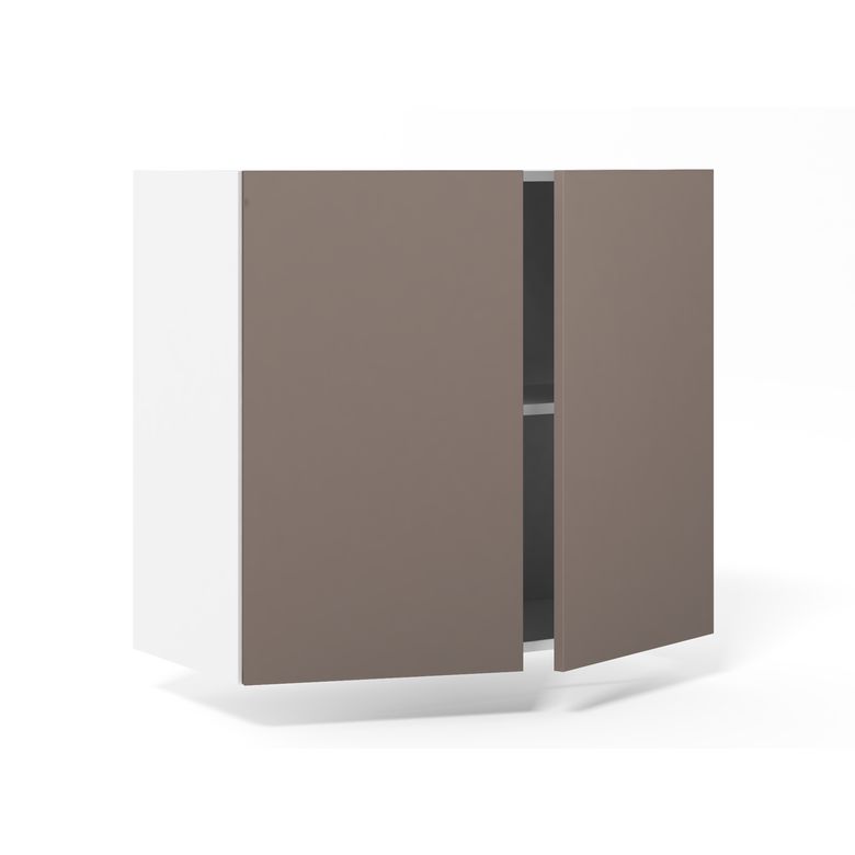 Meuble haut de rangement de cuisine 2 portes, 1 tablette