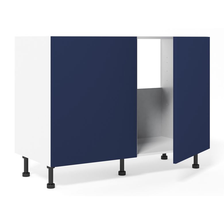 Meuble bas sous-évier 2 portes, 1 fond alu