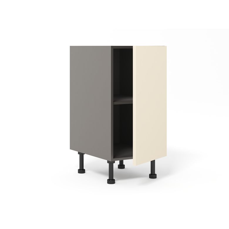 Meuble bas de rangement de cuisine petite largeur,1 porte, 1 tablette