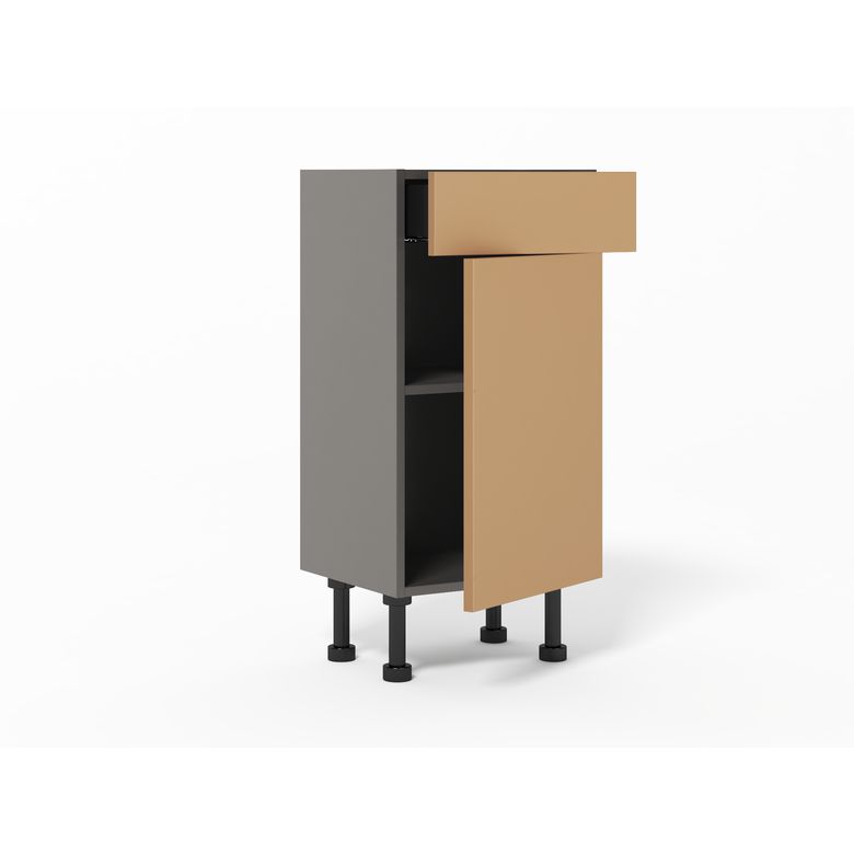 Meuble bas gain de place 1 porte, 1 tiroir, 1 tablette