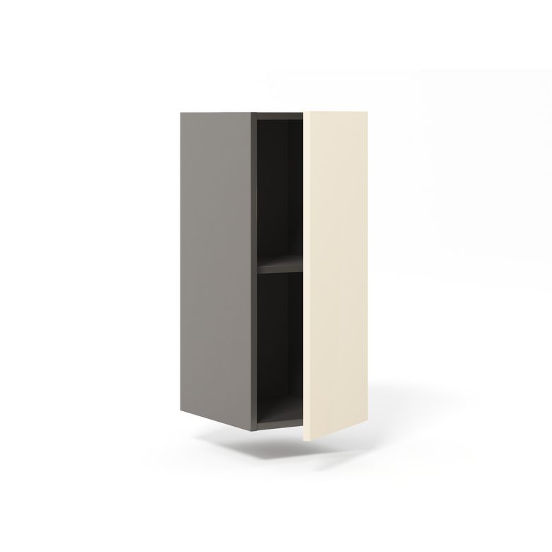 Meuble haut de rangement H.77 cm petite largeur 1 porte, 1 tablette