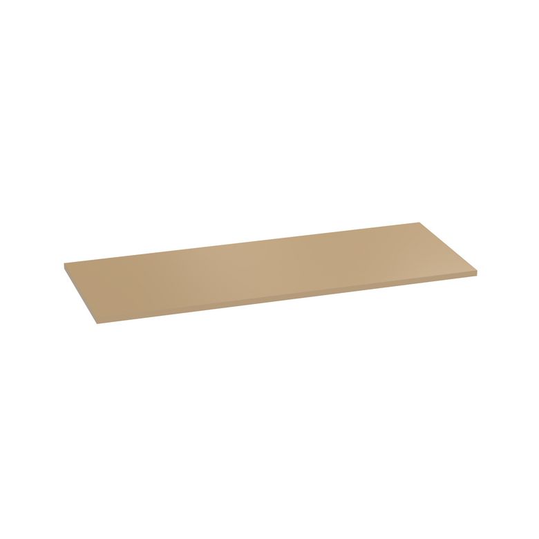 Plan de toilette mélaminé décor verni laqué camel FORMEO