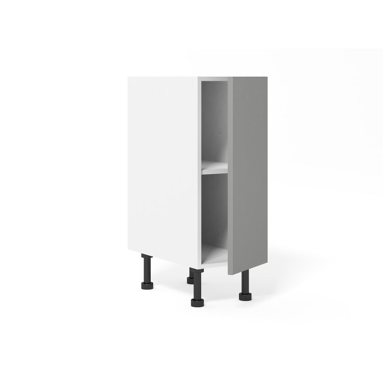 Meuble bas de rangement de cuisine petite largeur,1 porte, 1 tablette