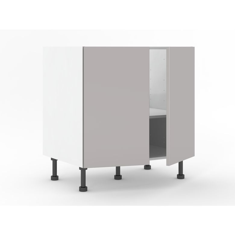 Meuble bas sous-évier 2 portes, 1 fond alu
