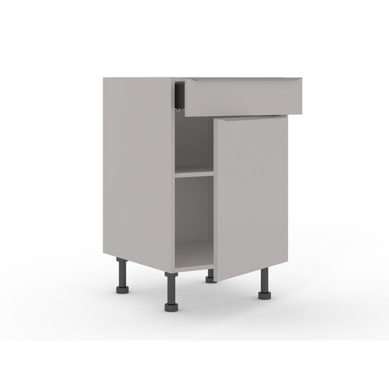 Meuble bas de rangement grande largeur 1 tiroir, 1 tablette, 1 porte