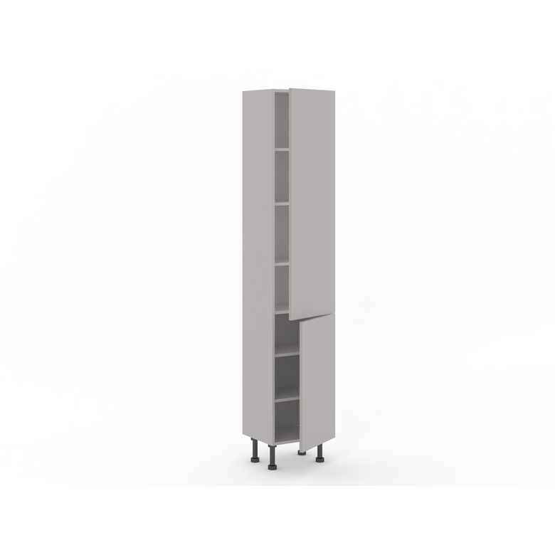 Colonne de cuisine 2 portes assemblées et 6 tablettes