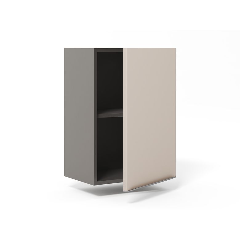 Meuble haut de rangement H.77 cm grande largeur 1 porte, 1 tablette