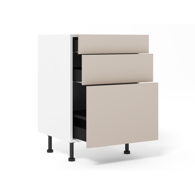 Meuble bas 1 casserolier + 2 tiroirs