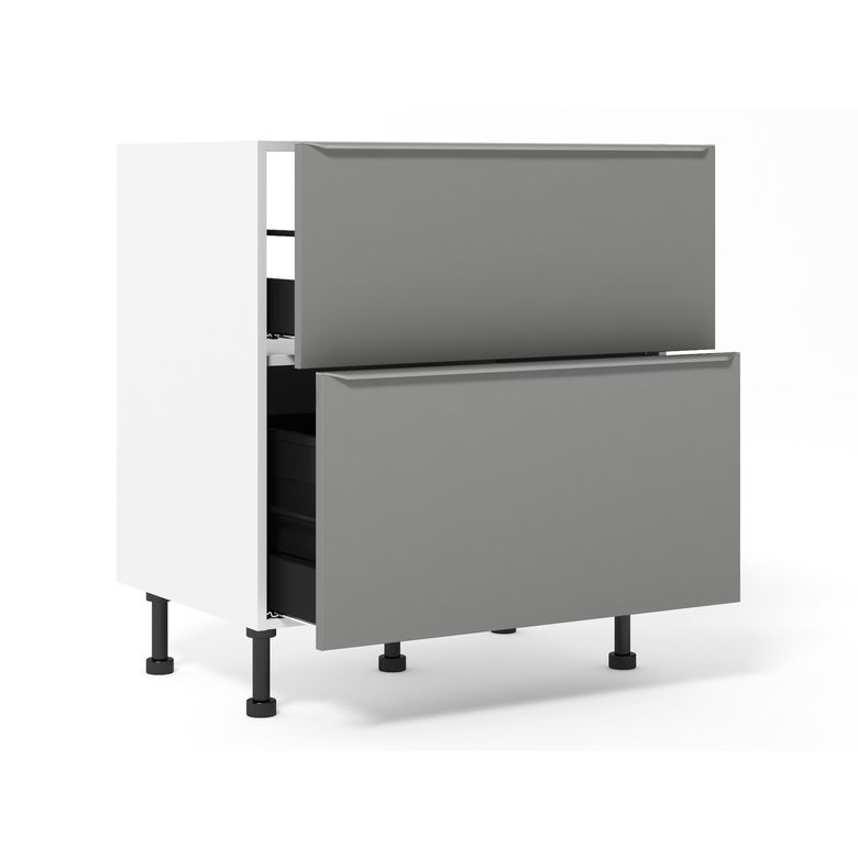 Meuble bas sous-évier tri sélectif trio 2 tiroirs