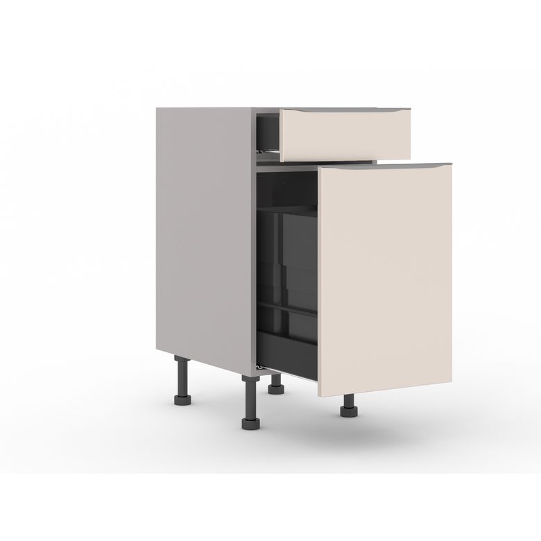 Meuble bas tri sélectif duo 1 porte, 1 tiroir