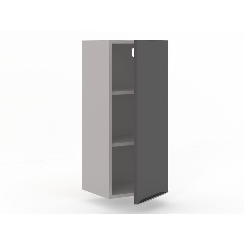 Meuble haut de rangement H.91 cm - 1 porte, 2 tablettes