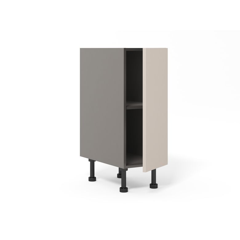 Meuble bas de rangement de cuisine petite largeur,1 porte, 1 tablette