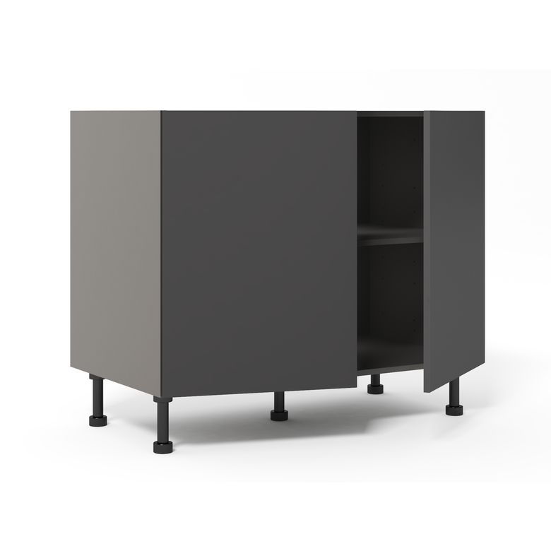 Meuble bas de rangement de cuisine 2 portes, 1 tablettes
