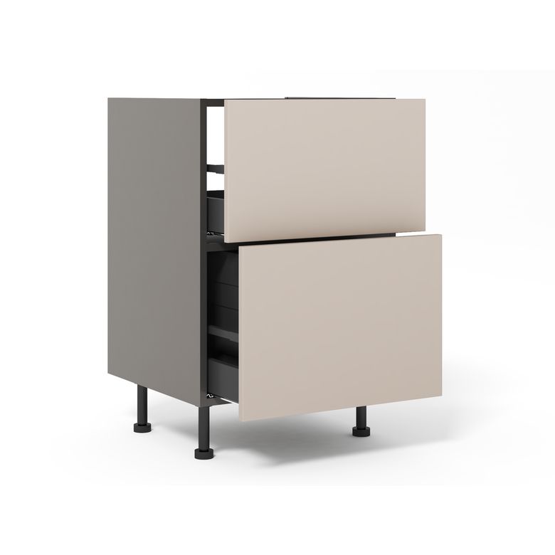 Sous évier tri sélectif duo Agile ivoire H92xL60xP63 Main Image