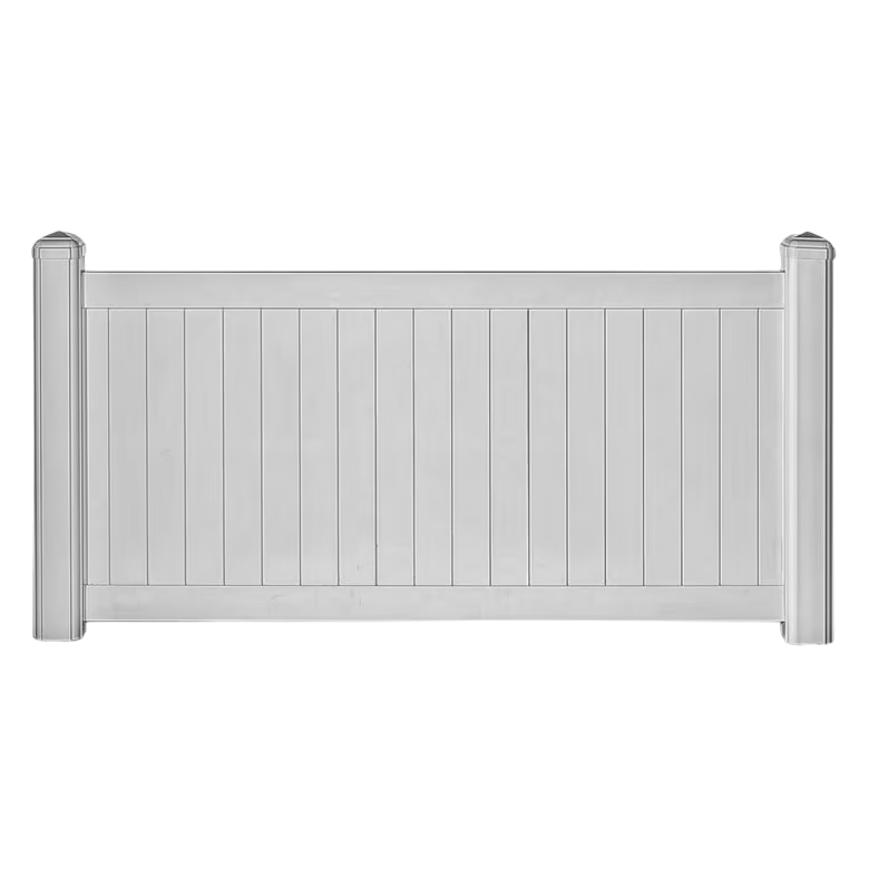 Clôture sur muret  PVC